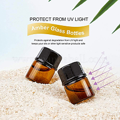 DIYエッセンシャルオイルボトルキット  空のガラス瓶  プラスチックストッパー&キャップ&ピペット&ファンネルホッパー  シルバーポリッシュクロス  サドルブラウン  ボトル：高さ2.55cm  ボトル：2.2x1.55センチメートル  容量：1ミリリットル  50個/セット&nbsp;DIY-BC0010-95