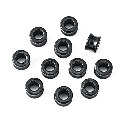 合金ヨーロピアンビーズ  大穴ビーズ  バレル  電気泳動黒  8x5.5mm  穴：4.5mm&nbsp;K0PCJ011-EB