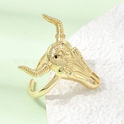 Brass Cuff Open Rings for Women&nbsp;RJEW-F216-04G