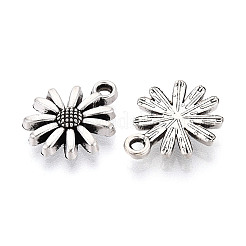合金のチベット風チャーム  花のチャーム  アンティークシルバー  14.5x12x2.5mm  穴：1.4mm  約1250個/1000g&nbsp;PALLOY-T093-24AS
