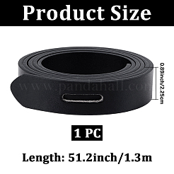 PUイミテーションレザーノットストラップベルト1本  ブラック  1300x22.5x2.5mm&nbsp;AJEW-CL0001-42A