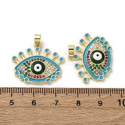 Brass Micro Pave Cubic Zirconia Pendants&nbsp;KK-F903-08G-02