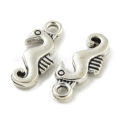 合金のチベット風チャーム  カドミウムフリー＆鉛フリー  アンティークシルバー  タツノオトシゴ  16.5x7x2.5mm  穴：1.6mm&nbsp;FIND-U015-48AS