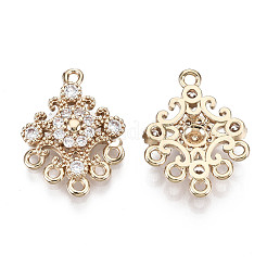 Brass Micro Pave Cubic Zirconia Chandelier Component Link&nbsp;KK-R111-025
