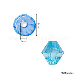 Faceted Bicone Transparent Acrylic Beads&nbsp;TACR-CJ0001-03