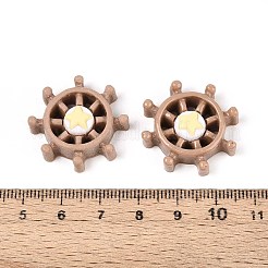 ギア不透明樹脂カボション  キャメル  26~27x26~27x7mm&nbsp;CRES-T025-36
