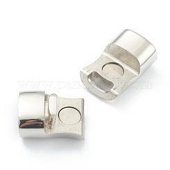 変色しにくい304ステンレススチール製のマグネット留め具と接着端  長方形  ステンレス鋼色  27x13x9.5mm  穴：7x11mm&nbsp;STAS-O148-03P