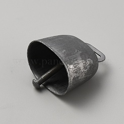アイアン製ペンダント  クリスマスベルチャーム  生（メッキなし）  34x35x24mm  穴：4x14mm&nbsp;IFIN-WH0071-23