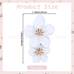 1 Pair Alloy Flower Dangle Stud Earrings&nbsp;EJEW-SP0001-18