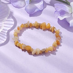 Natural Topaz Jade Chip Beaded Stretch Bracelets for Women Men&nbsp;BJEW-JB10665-04