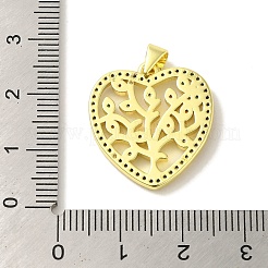 Brass Micro Pave Cubic Zirconia Pendants&nbsp;KK-Z042-21G-02