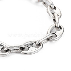 Alloy Coffee Bean Chain Bracelet for Men Women&nbsp;BJEW-N015-012