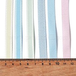 18 ヤード 6 色のポリエステル リボン  DIY手作りクラフト用  髪のちょう結びとギフトの装飾  虹色のパレット  ミックスカラー  3/8~1/2インチ（10~12mm）  約3ヤード/色&nbsp;SRIB-C001-B04