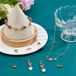 11Pcs 11 Colors Brass Pave Cubic Zirconia Connector Charms&nbsp;KK-HS0001-95