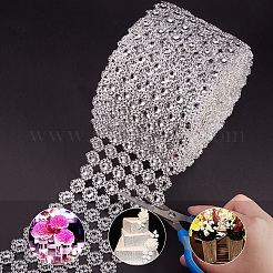6 Rows Plastic Diamond Mesh Wrap Roll Rhinestone Crystal Ribbon Cake Wedding Decoration&nbsp;OCOR-WH0030-03