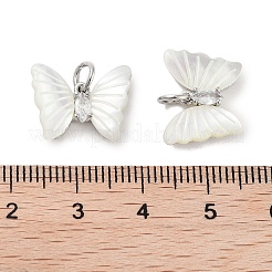Brass Micro Pave Cubic Zirconia Pendants&nbsp;KK-C051-34P