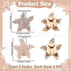 4Pcs 2 Styles Alloy Cufflinks&nbsp;AJEW-GA0009-06