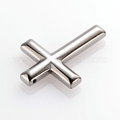 電気メッキ磁気無し合成ヘマタイトペンダント  クロス  ミックスカラー  42x30x6mm  穴：1mm&nbsp;G-F180-12
