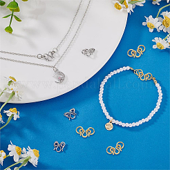 10Pcs 2 Colors 999 Fine Silver Hook Clasps&nbsp;STAS-PH0006-25