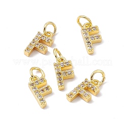 Real 18K Gold Plated Brass Micro Pave Clear Cubic Zirconia Charms&nbsp;KK-E068-VB452-F