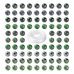 100Pcs 8mm Natural Ruby in Zoisite Round Beads&nbsp;DIY-LS0002-05