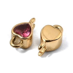 12 Colors 304 Stainless Steel Pave Cubic Zirconia Geometric Connector Charms&nbsp;SA-CBAFEA1-01C-G