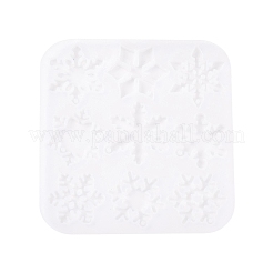 クリスマスペンダント DIY シリコン型  レジン型  UVレジン用  エポキシ樹脂工芸品作り  ホワイト  スノーフレーク  130x125x5mm  内径：37~42x30~46mm&nbsp;DIY-K073-19A