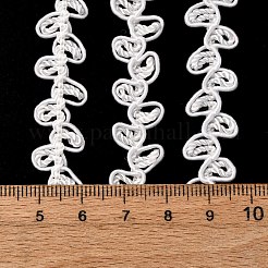 ポリエステル編組レースリボン  カーテン用  ホームテキスタイルの装飾  服飾材料  ホワイト  1/2インチ（13mm）  約80.00~90.00ヤード（73.15~82.296m）/ロール&nbsp;OCOR-Z007-07