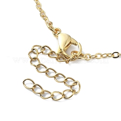 2Pcs 2 Color Brass Bar Link Chains Macrame Pouch Empty Stone Holder for Pendant Necklaces Making&nbsp;NJEW-JN04466-01
