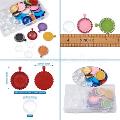 DIY Flat Round Pendant Making Kits&nbsp;DIY-TA0008-46
