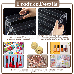 6-Tier Acrylic Badge Display Risers Stands&nbsp;ODIS-WH0334-001D
