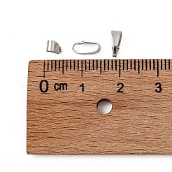 ベイルにプラチナ真鍮スナップ  ペンダント用  7x3x3mm  穴：6x2mm&nbsp;X-KK-M029-02P