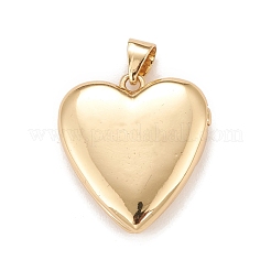 Brass Micro Pave Cubic Zirconia Locket Pendants&nbsp;KK-A161-44G