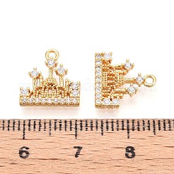 Brass Micro Pave Cubic Zirconia Charms&nbsp;KK-N263-85G