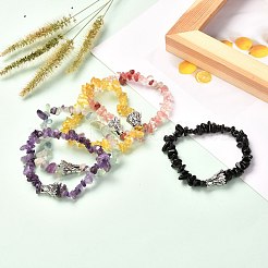 Natural & Synthetic Mixed Gemstone Stretch Bracelet for Men Women&nbsp;BJEW-JB06706