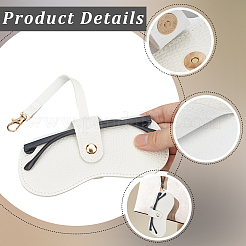 2Pcs 2 Colors Rectangle PU Leather Eyeglass Case&nbsp;AJEW-CN0006-95C