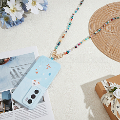 1Pc Colorful PVC Imitation Chip Stone Beaded Bag Strap Chains&nbsp;AJEW-BM0001-42