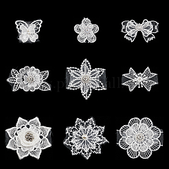 18Pcs 9 Style Lace Embroidery Costume Accessories&nbsp;DIY-AR0002-36