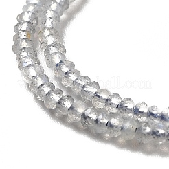 天然石ラブラドライトビーズ連売り  ロンデル  2x1.5mm  穴：0.5mm  約283~289個/連  15.04~15.55''（38.3~39.5センチメートル）&nbsp;G-B026-07