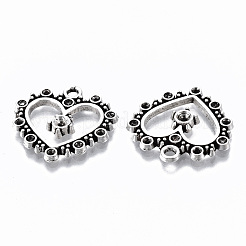 Tibetan Style Alloy Pendant Rhinestone Settings&nbsp;TIBE-S314-145AS-RS