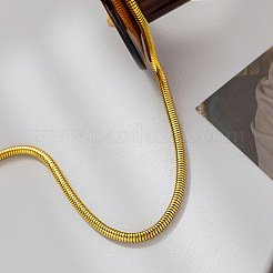 304 Stainless Steel Round Snake Chain Necklace&nbsp;NJEW-D043-01G