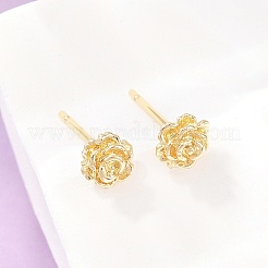 Brass Stud Earrings&nbsp;EJEW-P346-01C-G