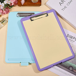 2Pcs 2 Colors Rectangle Plastic Clipboards&nbsp;AJEW-CA0005-57A