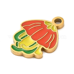 Ion Plating(IP) 304 Stainless Steel Enamel Pendants&nbsp;STAS-Q301-15G