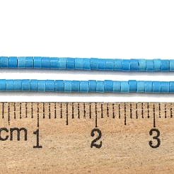 天然石瑪瑙ビーズ連売り  ディスク  染め＆加熱  ヒシビーズ  ミッドナイトブルー  2x1mm  穴：0.5mm  約270個/連  15.24インチ（38.7cm）&nbsp;G-C139-A02-01