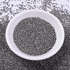 MIYUKIデリカビーズ小  シリンダー  日本製シードビーズ  15/0  （dbs0321)マットニッケルメッキ  1.1x1.3mm  穴：0.7mm  約175000個/袋  50 G /袋&nbsp;SEED-X0054-DBS0321
