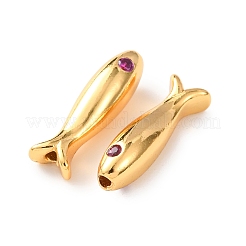 Brass Micro Pave Cubic Zirconia Beads&nbsp;KK-C157-46G