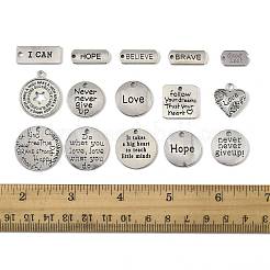 30Pcs 15 Styles Tibetan Style Alloy Pendants&nbsp;TIBEP-FS0001-40