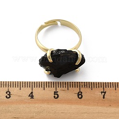Natural Obsidian Finger Rings&nbsp;RJEW-B122-01G-03