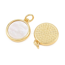 Brass with White Shell Pendants&nbsp;CU-CBA9482-04G-02